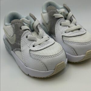Nike Kids White and Gray Sneakers